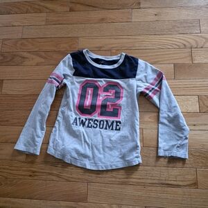 Carter's Awesome 02 Gray and Pink Long Sleeve Tee